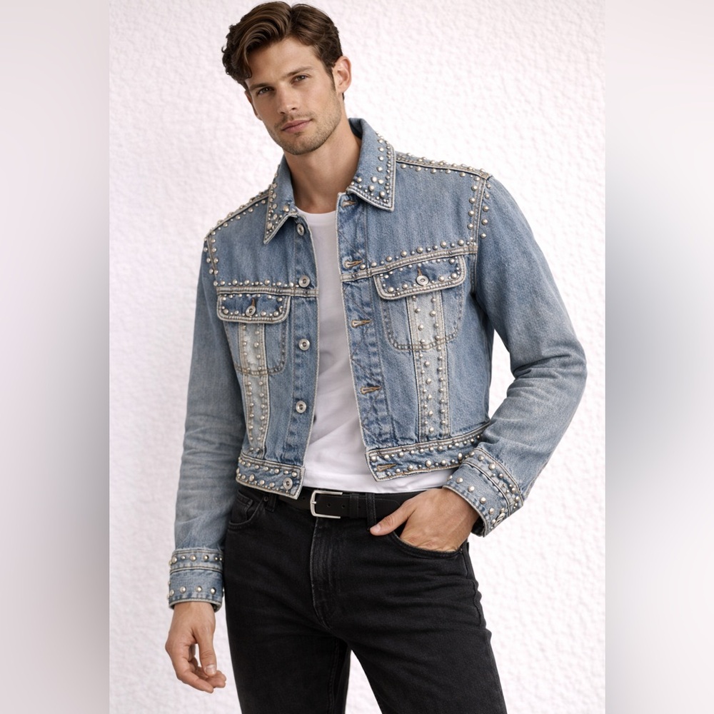 D&G Blue Studded Jean Jacket